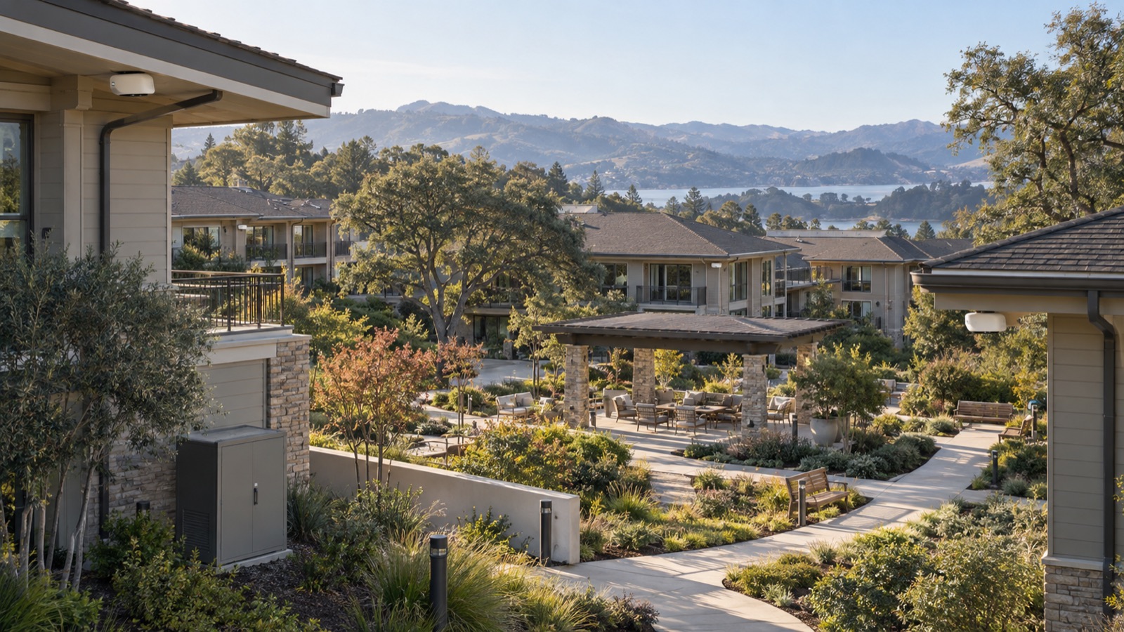 Large Marin County residential community with professionally installed outdoor WiFi access points